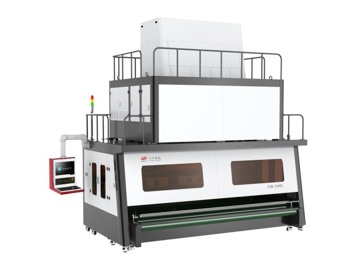 Extra-Wide CO2 Laser Engraving Machine for Denim & Fabric | 3200mm Width